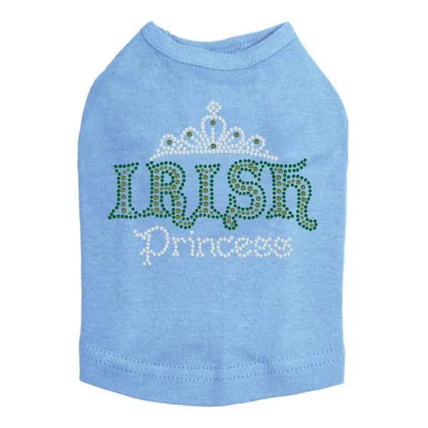 Irish Princess Rhinestone Dog Tank