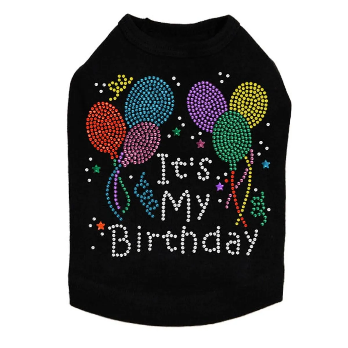 It's My Birthday Rhinestone Dog Tank