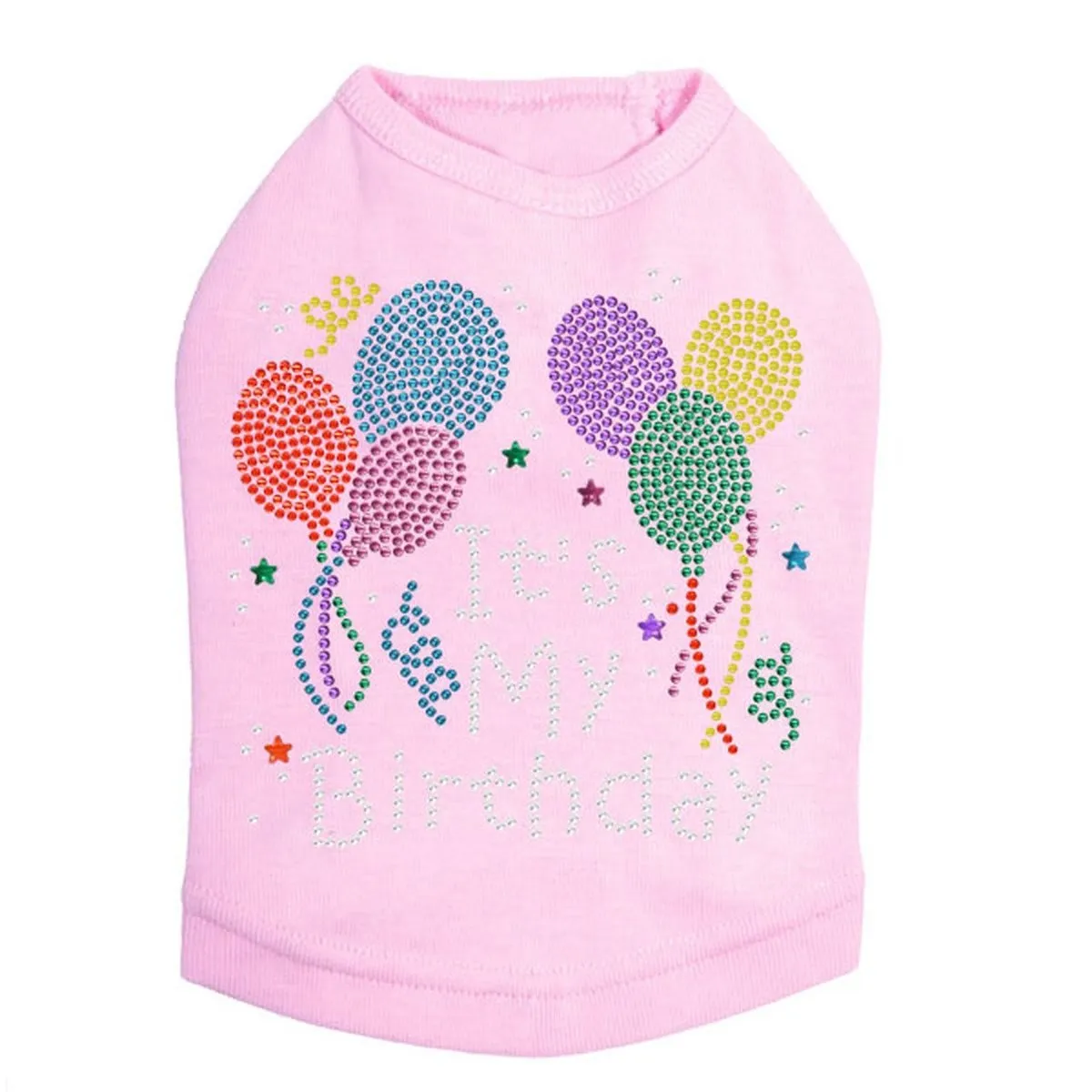 It's My Birthday Rhinestone Dog Tank