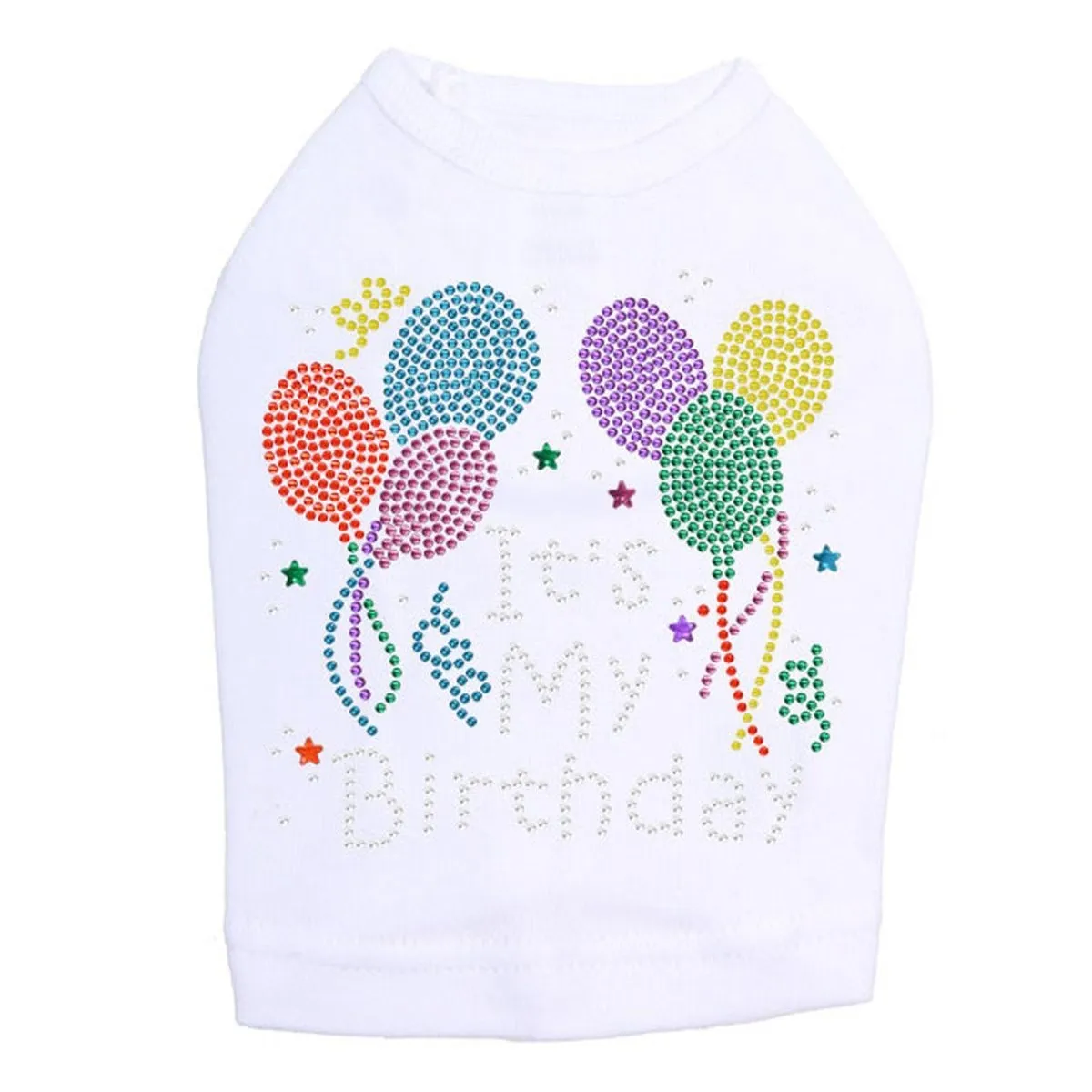 It's My Birthday Rhinestone Dog Tank