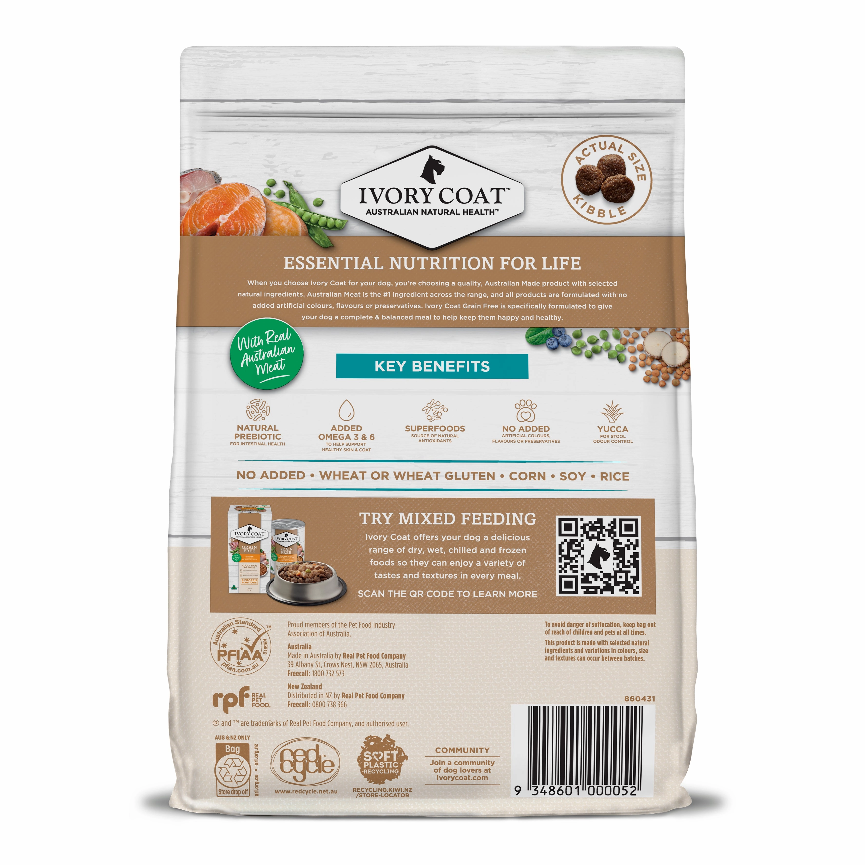 Ivory Coat - Grain Free Adult Dry Dog Food Salmon & Ocean Fish (2kg)