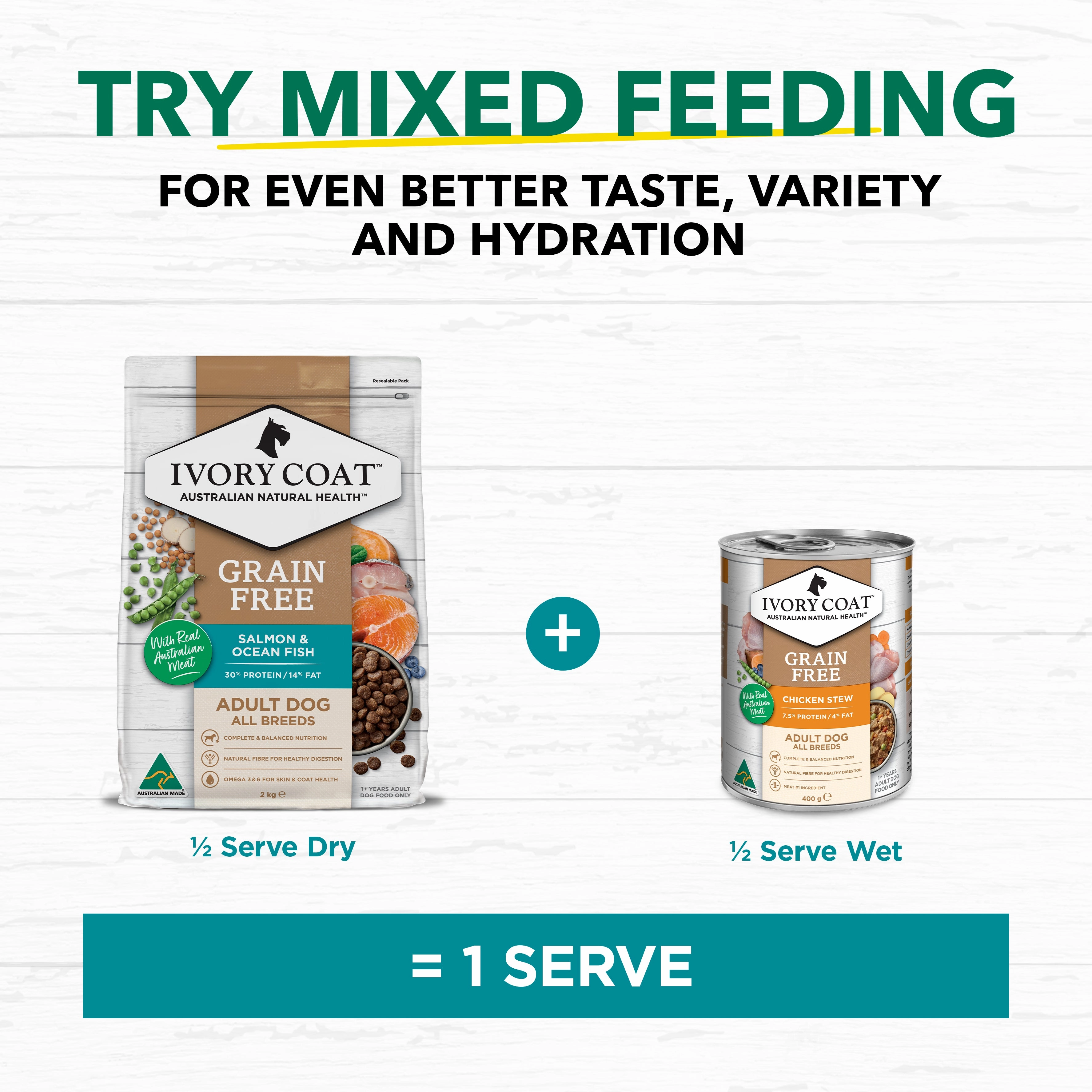 Ivory Coat - Grain Free Adult Dry Dog Food Salmon & Ocean Fish (2kg)