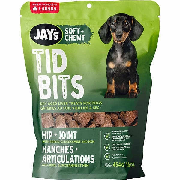 Jay's Soft   Chewy Tid Bits Hip & Joint Liver Dog Treats