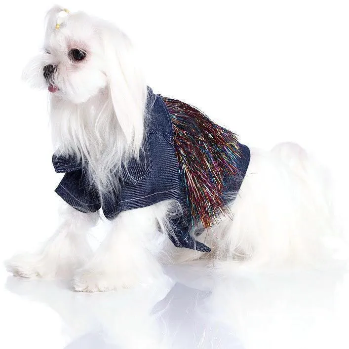 Jean Party Biker Dog Coat
