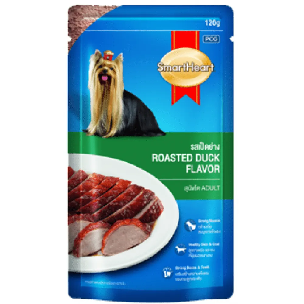 JerHigh Roasted Duck in Gravy Wet Food, SmartHeart Roasted Duck in Gravy Adult Dogs Wet Food Combo