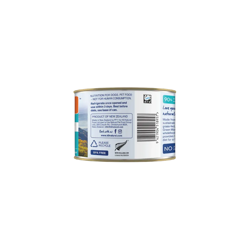 K9 Natural Canned Dog Food - Hoki & Beef Feast