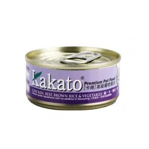 Kakato - Chicken, Beef, Brown Rice & Vegetables (Dogs & Cats) canned