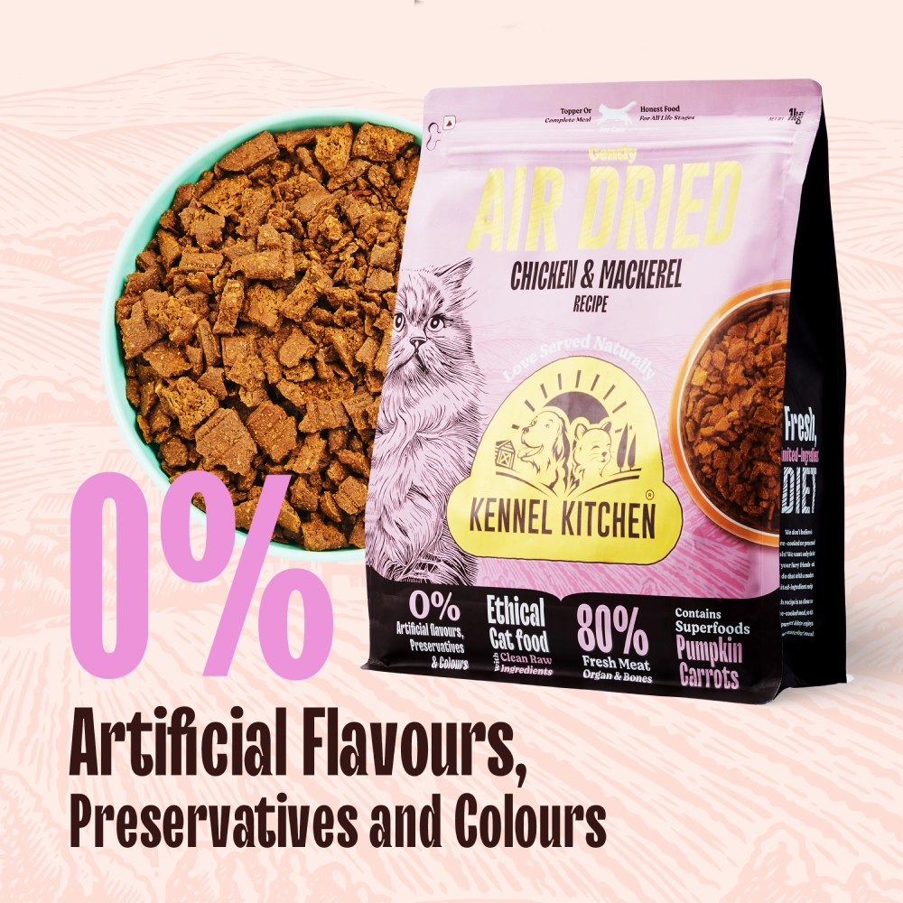 Kennel Kitchen Air Dried Chicken and Mackerel for Cat Dry Food (All Life Stage)