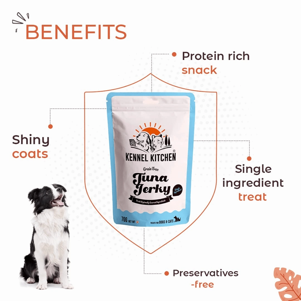 Kennel Kitchen Air Dried Tuna Fish Jerky Dog and Cats Treats