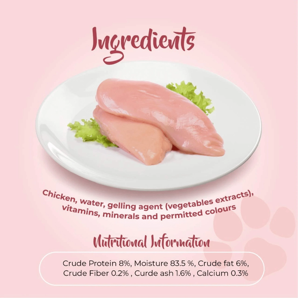 Kennel Kitchen Chicken in Jelly Wet Food and Creameroo Chicken with Mackerel Creamy Treats for Cats Combo