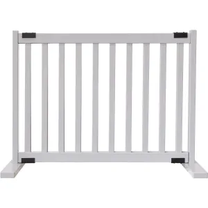 Kensington Series Free Standing Solid Wood Dog Gate Pumice Grey