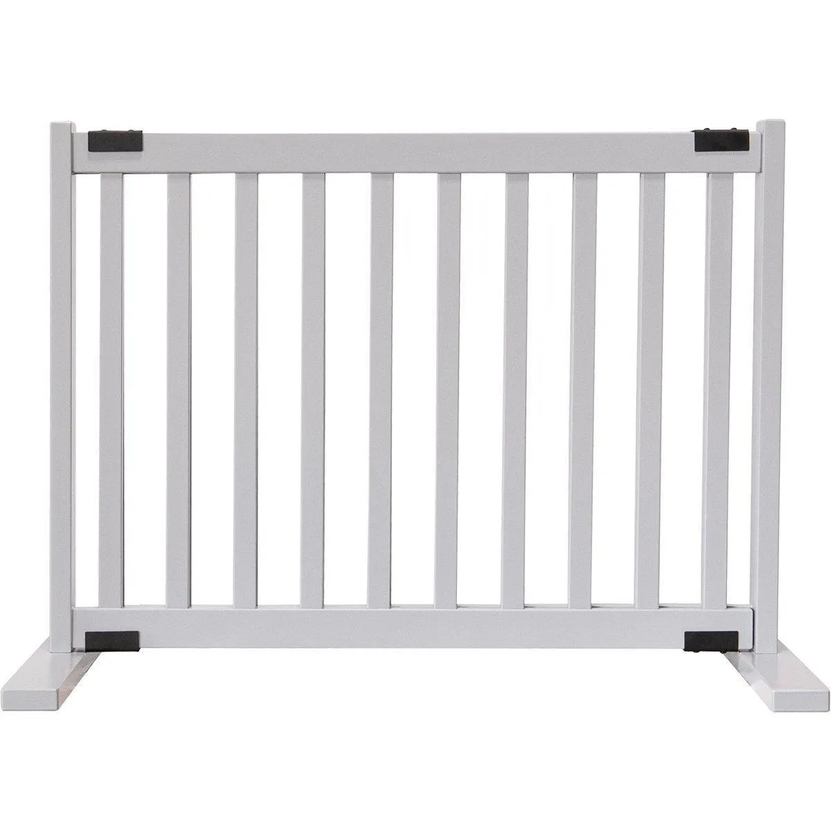 Kensington Series Free Standing Solid Wood Dog Gate Pumice Grey