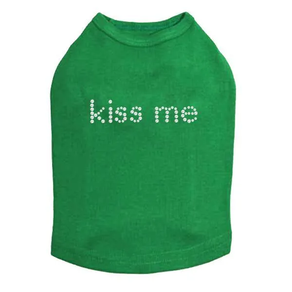 Kiss Me Rhinestone Dog Tank