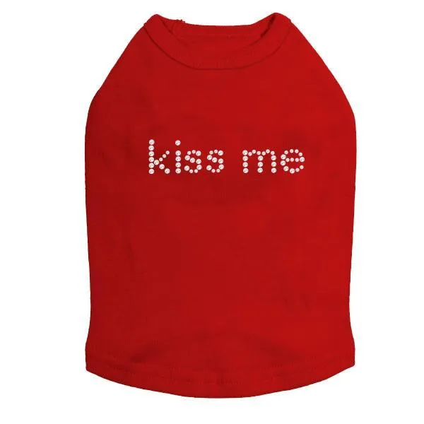 Kiss Me Rhinestone Dog Tank