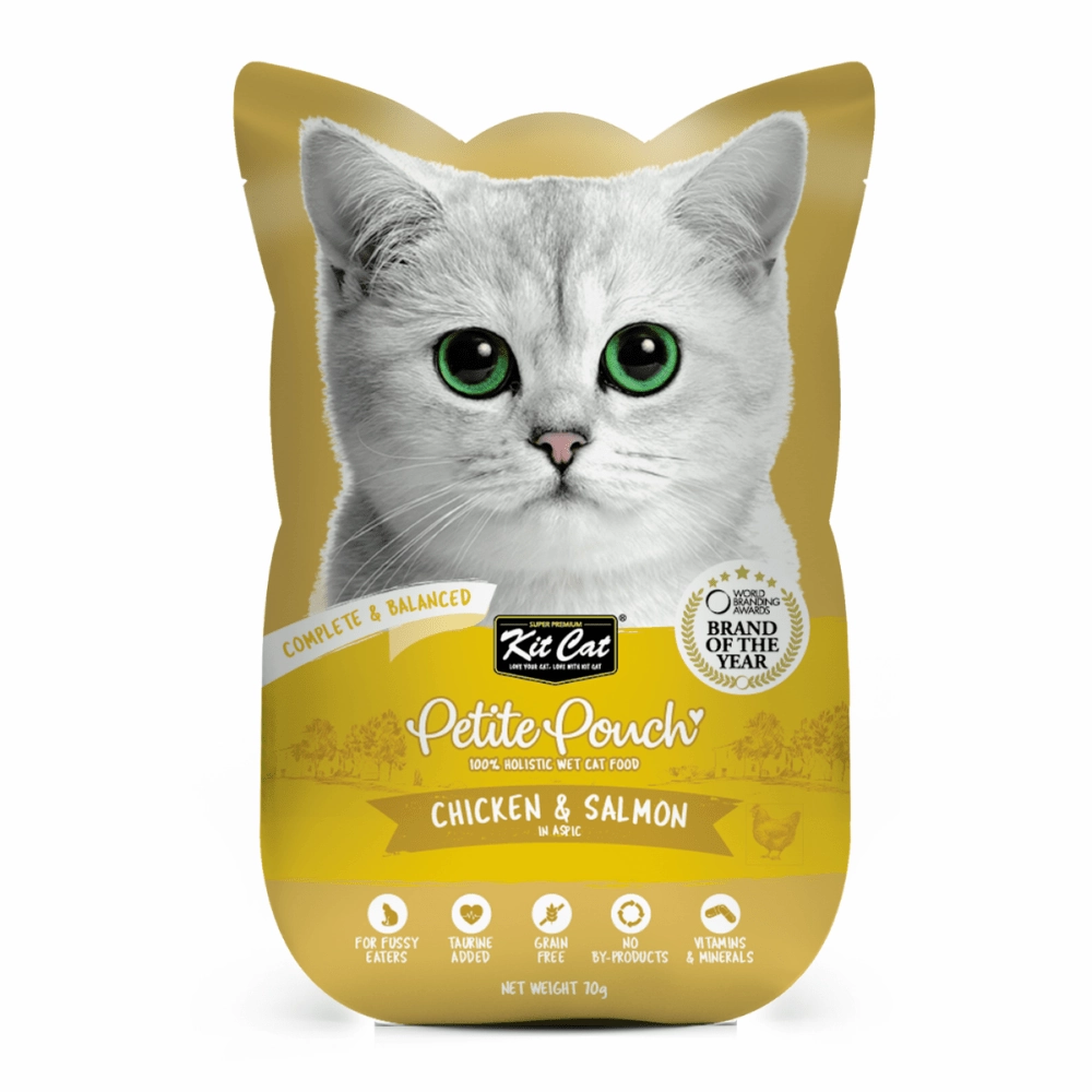 Kit Cat Chicken and Salmon Cat Wet Food (Buy 2 Get 1 Free)