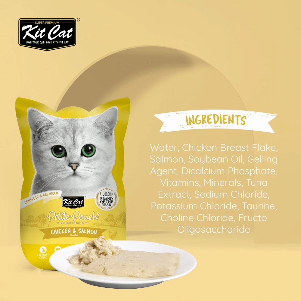 Kit Cat Chicken and Salmon Cat Wet Food (Buy 2 Get 1 Free)