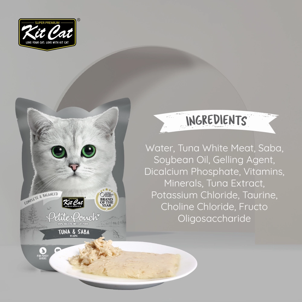 Kit Cat Tuna and Saba in Aspic Cat Wet Food