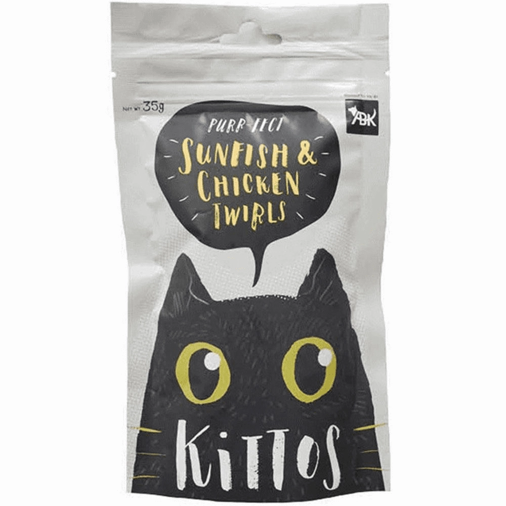 Kittos Purr Fect Sunfish Chicken and Twirls and Cod Sandwich Cat Treat Combo (3 3)
