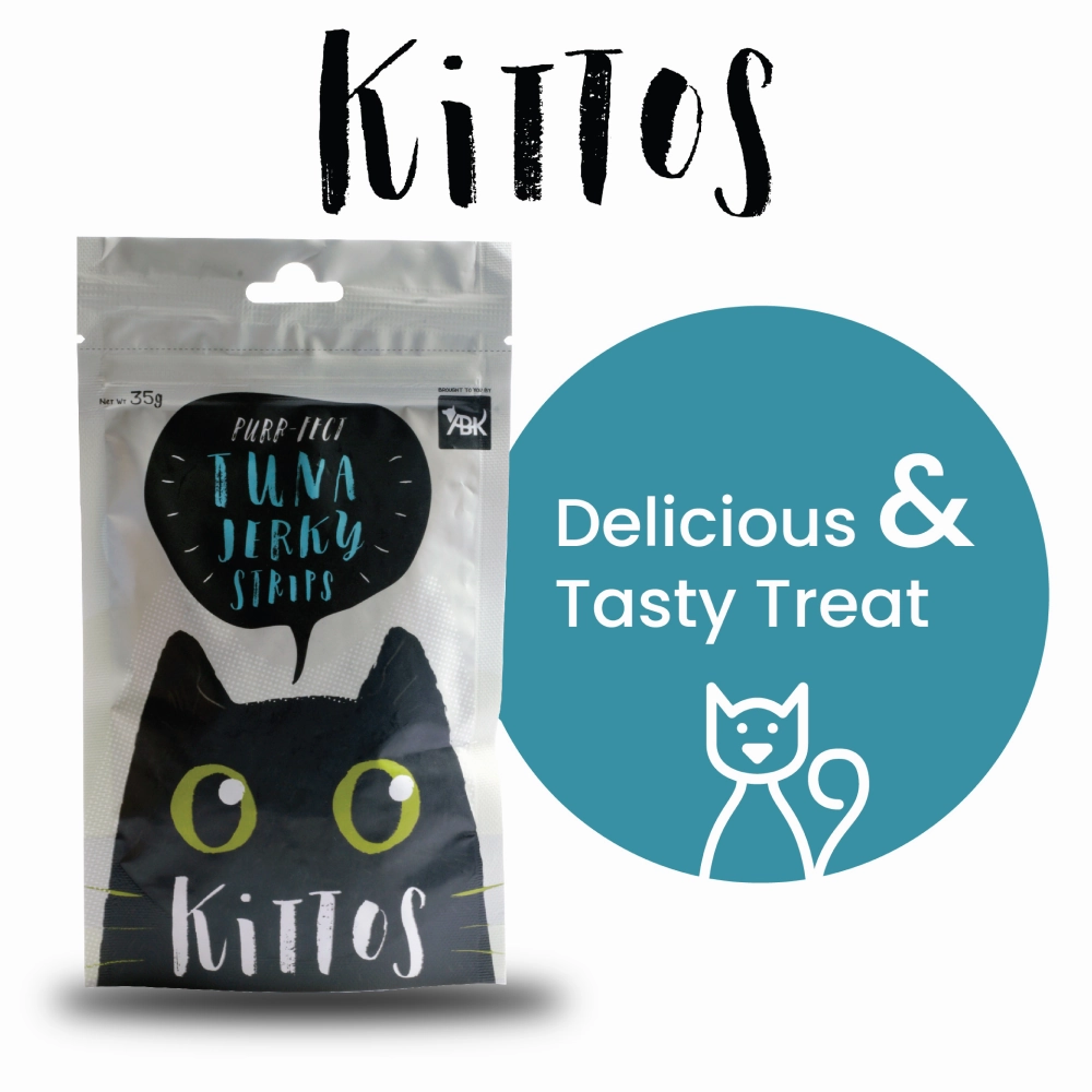 Kittos Purr Fect Tuna Jerky Strips Cat Treats