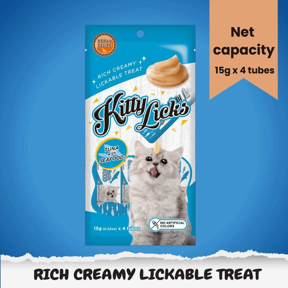 Kitty Licks Chicken Liver and Tuna Seafood Cat Treats Combo
