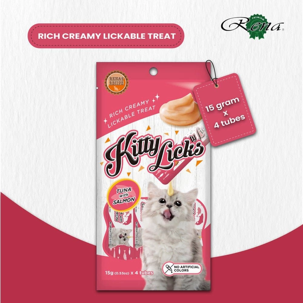 Kitty Licks Tuna Salmon and Chicken Liver Cat Treats Combo