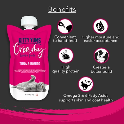 Kitty Yums Lickable Tuna & Bonito Creamy Cat Treat