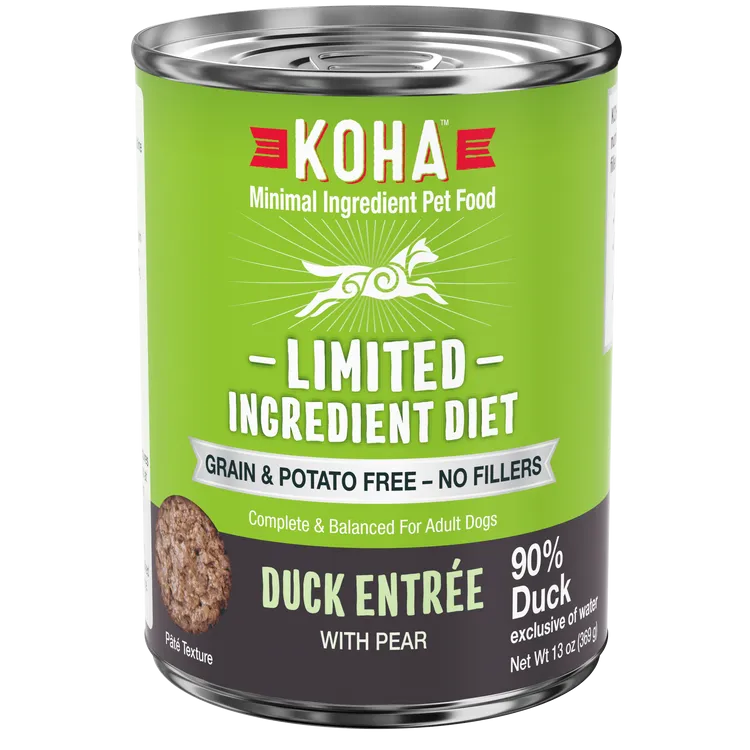 KOHA Grain & Potato Free Limited Ingredient Diet Duck Entree with Pear Canned Dog Food
