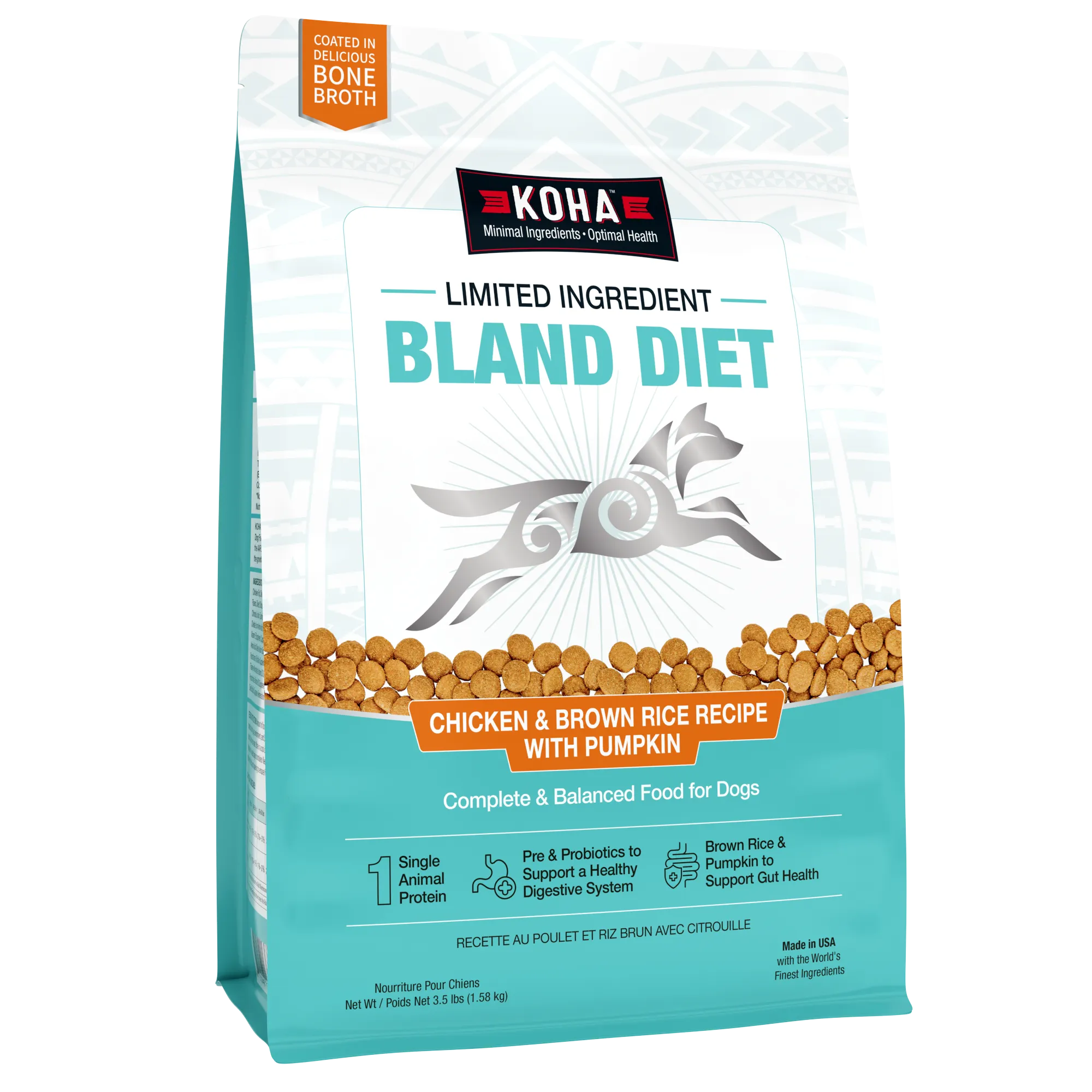 KOHA Limited Ingredient Bland Diet Chicken & Brown Rice Recipe with Pumpkin Dry Dog Food