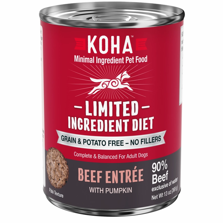KOHA Grain & Potato Free Limited Ingredient Diet Beef Entree with Pumpkin Canned Dog Food