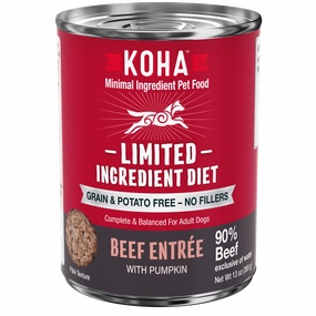 KOHA Grain & Potato Free Limited Ingredient Diet Beef Entree with Pumpkin Canned Dog Food
