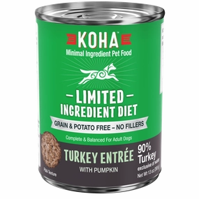 KOHA Grain & Potato Free Limited Ingredient Diet Turkey Entree with Pumpkin Canned Dog Food