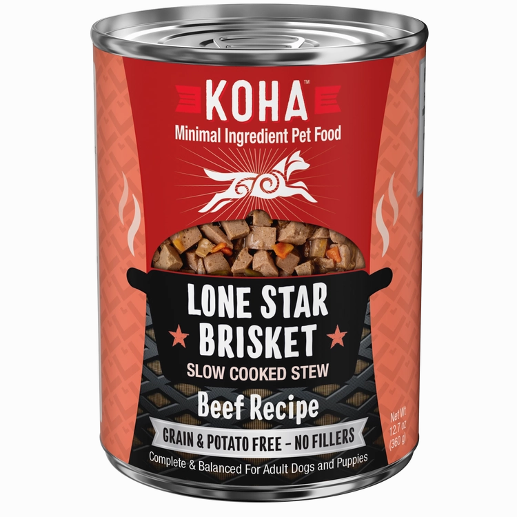 KOHA Grain & Potato Free Lone Star Brisket Slow Cooked Stew with Beef Single Canned Dog Food