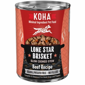 KOHA Grain & Potato Free Lone Star Brisket Slow Cooked Stew with Beef Single Canned Dog Food
