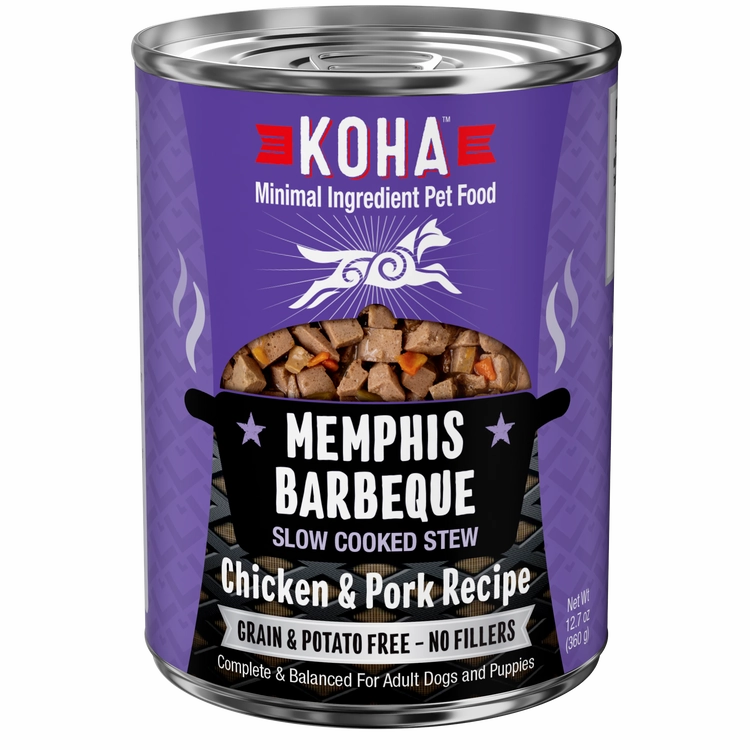 KOHA Grain & Potato Free Memphis Barbecue Slow Cooked Stew with Chicken & Pork Canned Dog Food