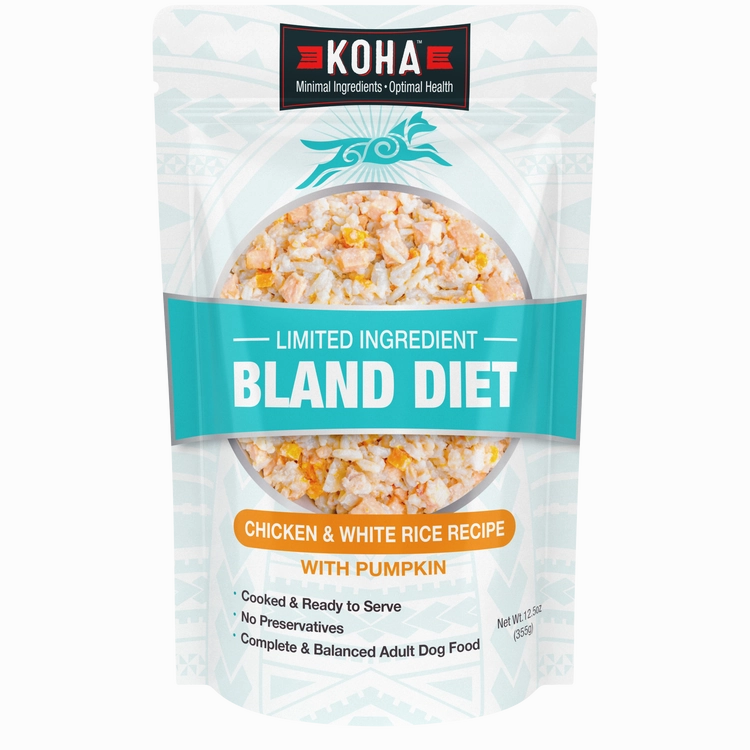 KOHA Limited Ingredient Bland Diet Chicken & White Rice Recipe Wet Dog Food Pouch