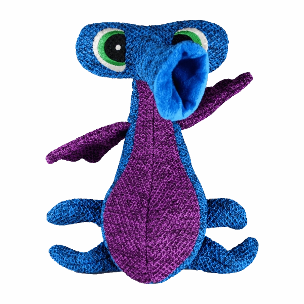 KONG Woozles Blue Dog Toy