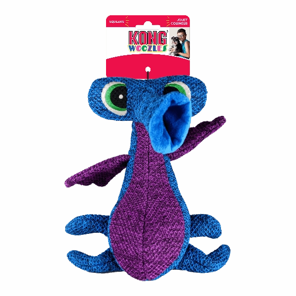 KONG Woozles Blue Dog Toy