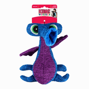 KONG Woozles Blue Dog Toy