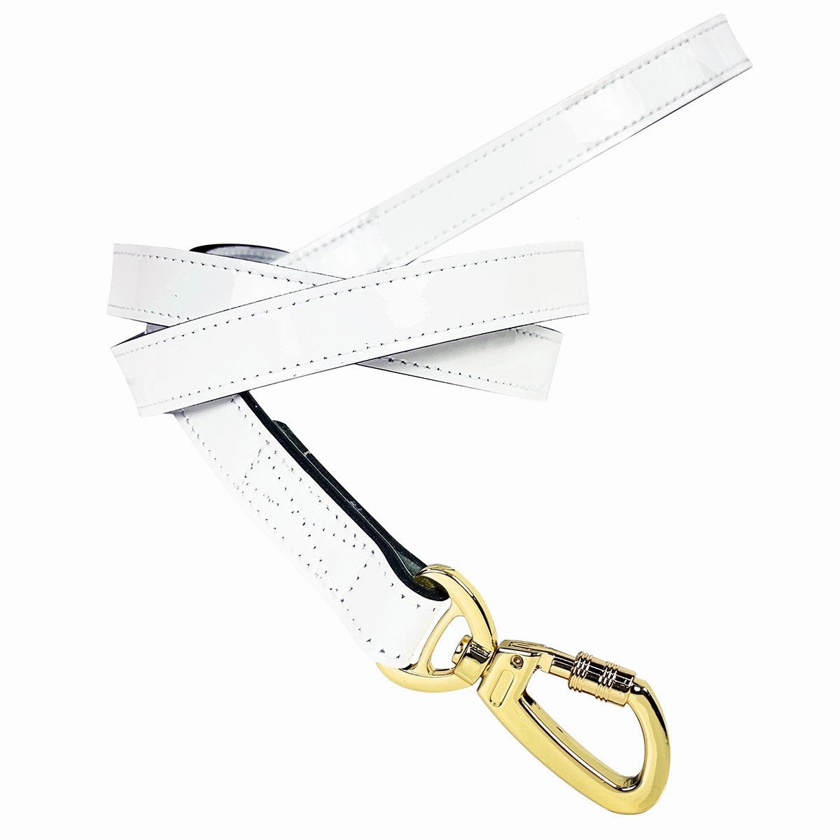 Leap Frog Collection Dog Leash White Patent