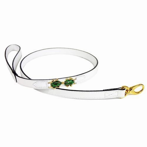Leap Frog Collection Dog Leash White Patent