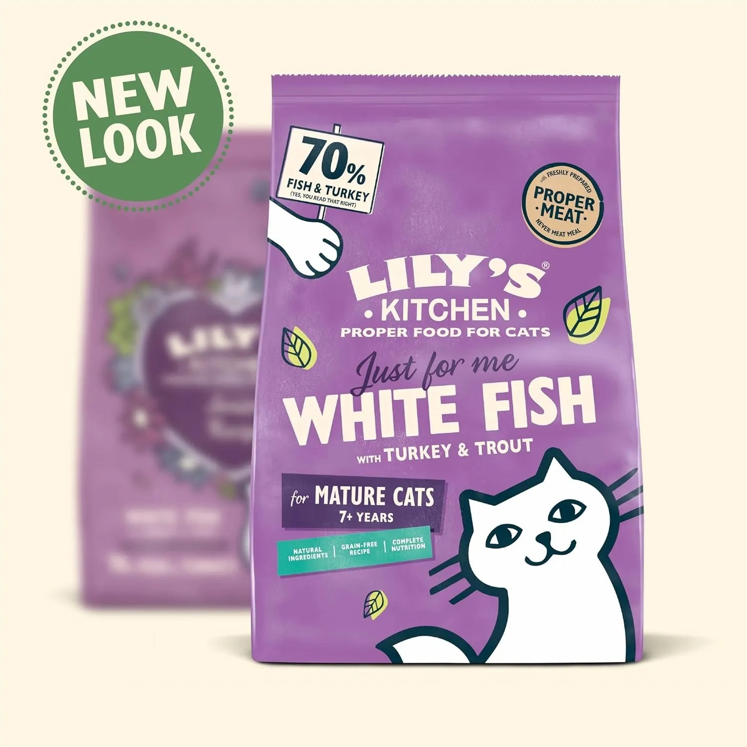 Lily's Kitchen - Dry Food For Cats - Fish & Turkey Senior Dry Food 800g
