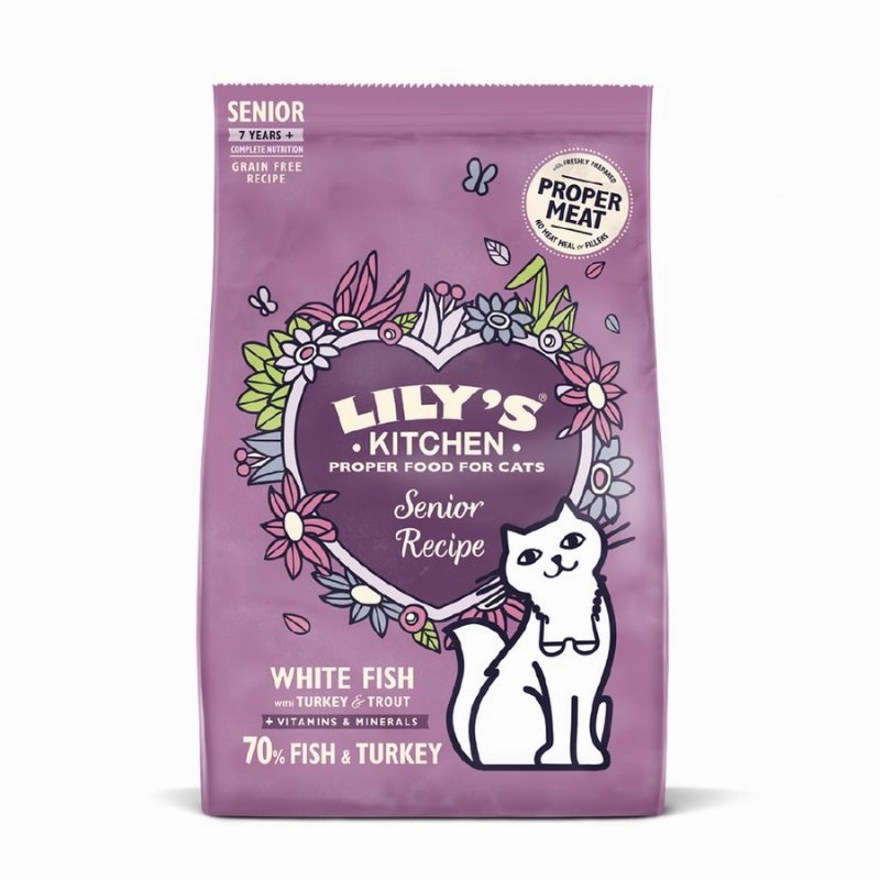 Lily's Kitchen - Dry Food For Cats - Fish & Turkey Senior Dry Food 800g