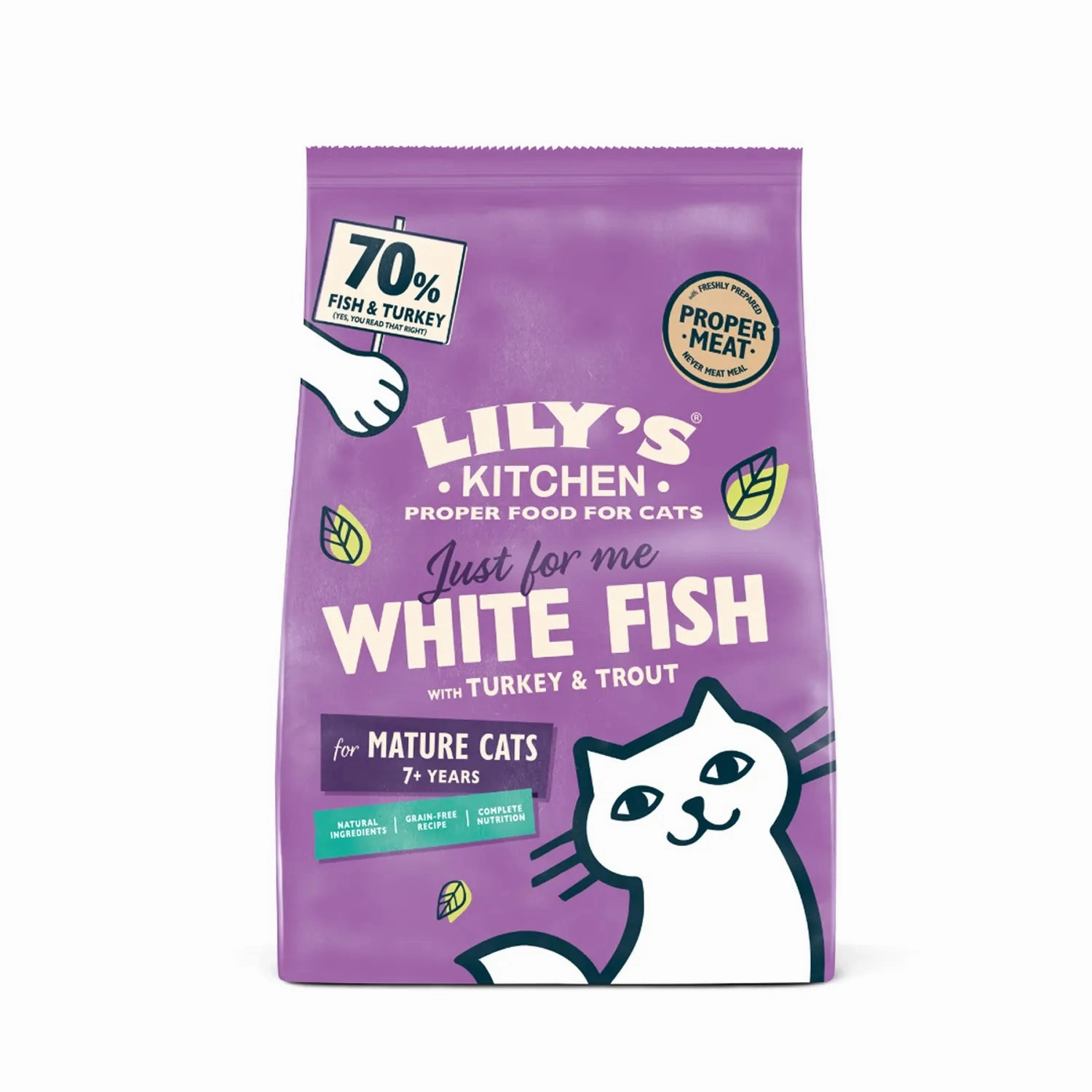 Lily's Kitchen - Dry Food For Cats - Fish & Turkey Senior Dry Food 800g