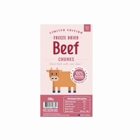 Limited Edition Freeze Dried Beef Diced Treats for Dogs & Cats