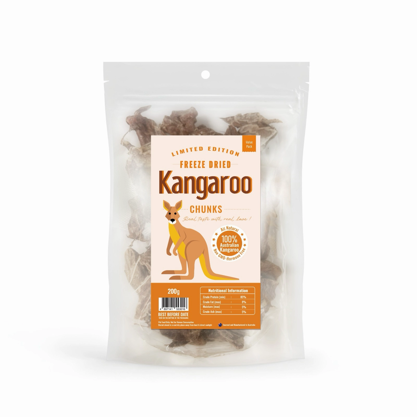 Limited Edition Freeze Dried Kangaroo Treats for Dogs & Cats