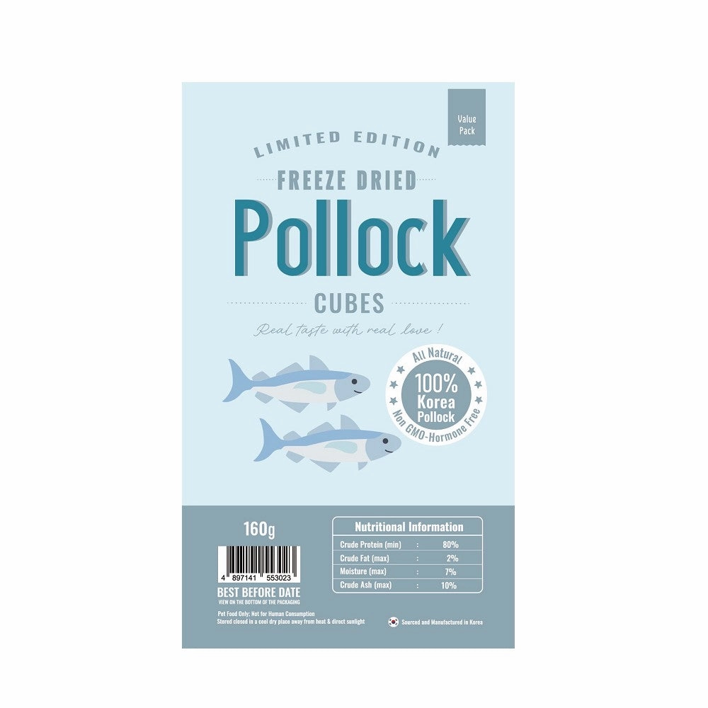 Limited Edition Freeze Dried Pollock Treats for Dogs & Cats