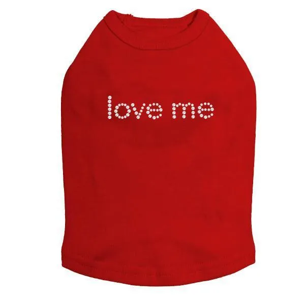 Love Me Rhinestone Dog Tank