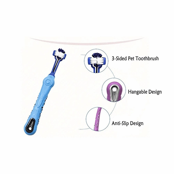 M-PETS 3 Headed Toothbrush