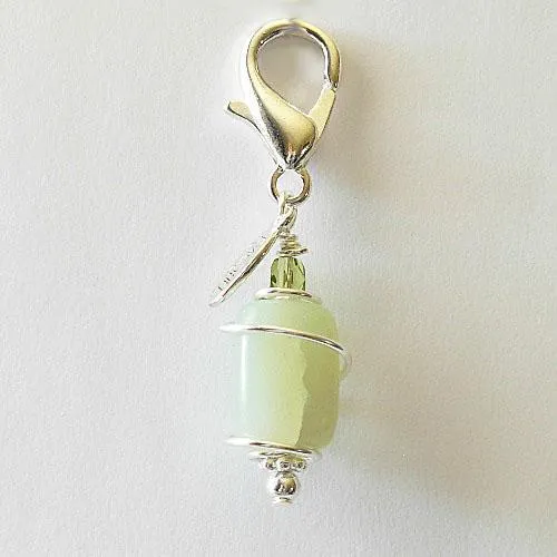 Magnesite Healing Dog Collar Charm 2 Pawmulet