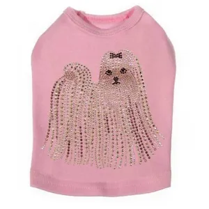 Maltese Rhinestone Dog Tank